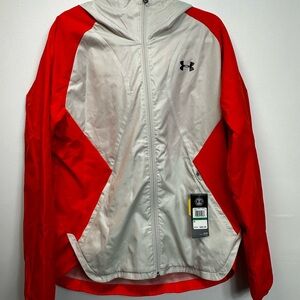 Under Armour Red and White windbreaker Jacket